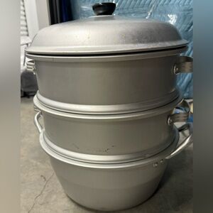 Big Hole/Bottom Aluminum Steamer